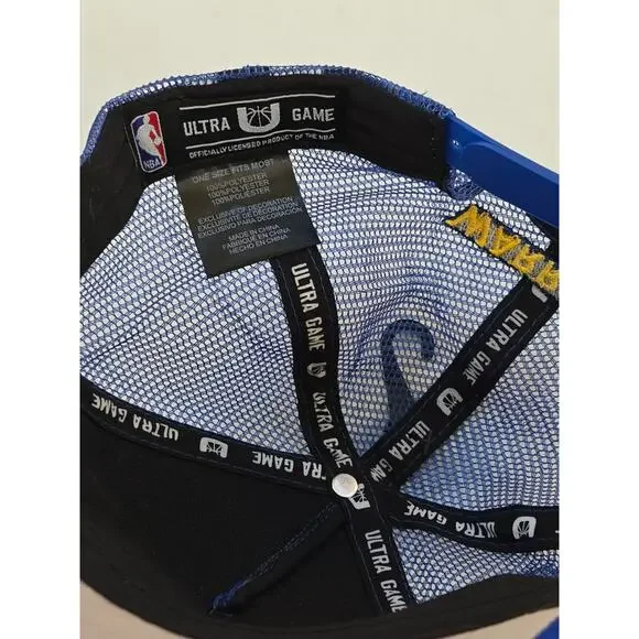 Golden State Warriors NBA Blue Ultra Game Trucker Snap Back Mesh Hat Cap New - Picture 4 of 5
